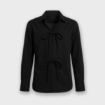 Camisa negra abierta Eros