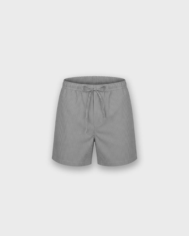 Shorts de rayas con cordón Popelina