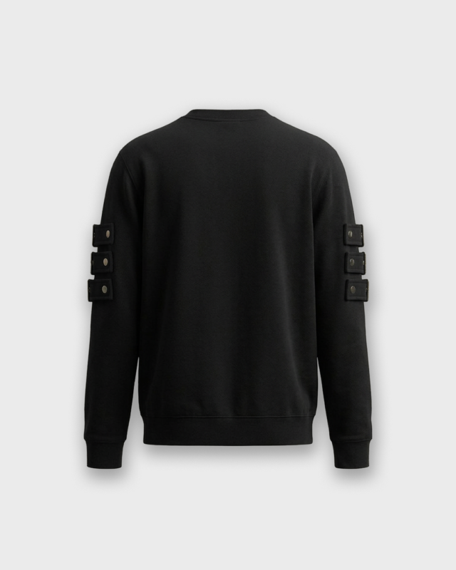 Sudadera estructurada negra Clavo