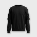 Sudadera estructurada negra Clavo