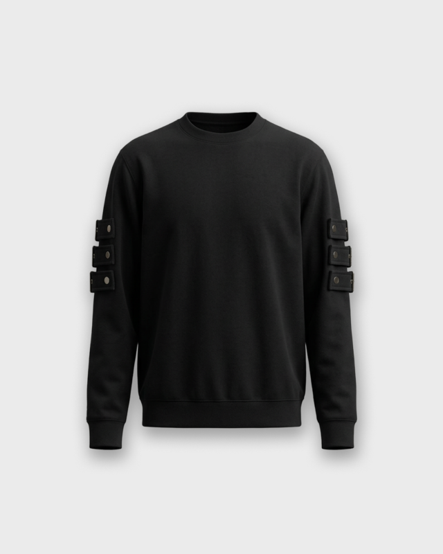 Sudadera estructurada negra Clavo